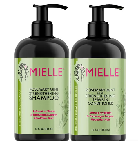Rosemary Mint Hair Strengthening Set - Shampoo And Conditioner 355ml 710ml Mielle
