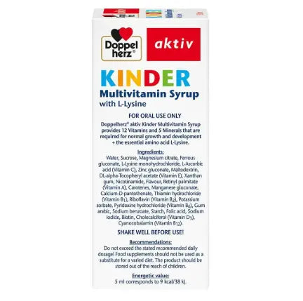 Doppelherz aktiv Kinder Multivitamin Syrup With L-Lysine 150ml Doppelherz