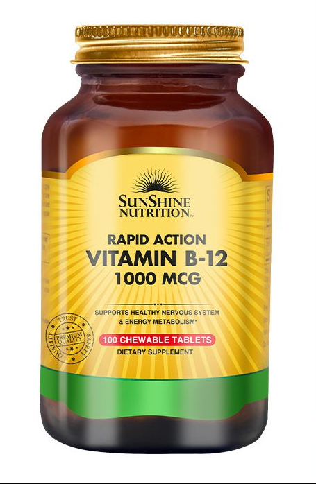 Sunshine Nutrition Vitamin B12 1000Mcg Rapid Action Tablet 100's Sunshine Nutrition