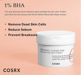 Cosrx One Step Original Clear Pad With 1% BHA, Single pack of 70's Cosrx