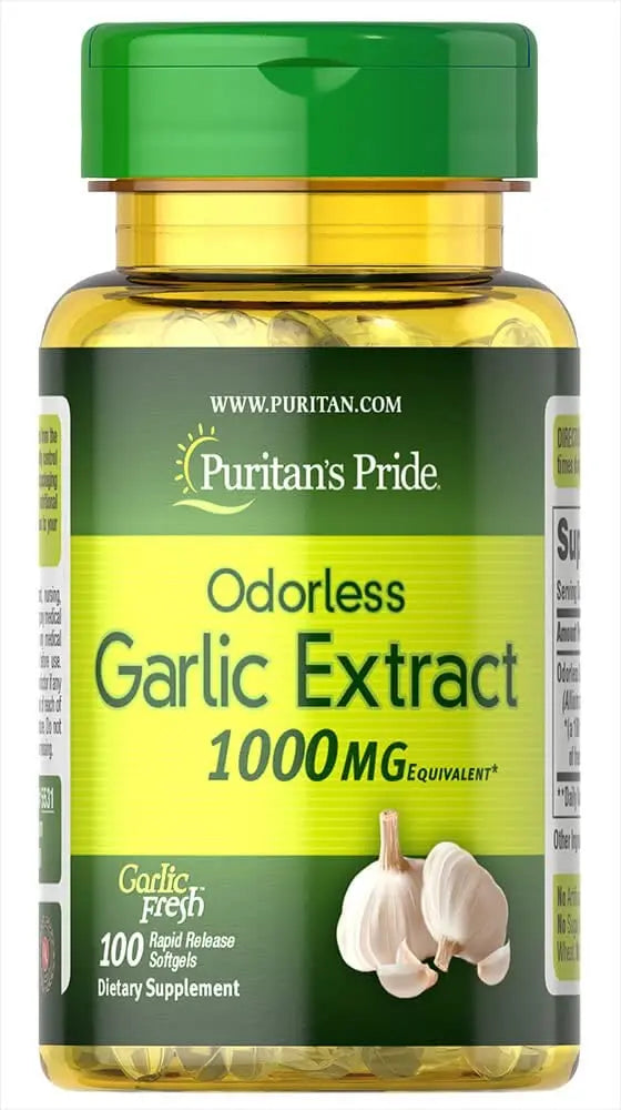 Puritan's Pride Odorless Garlic 1000 mg Softgels 100's Puritan's Pride