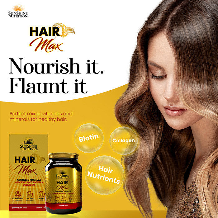 Sunshine Nutrition Hair Max - 100 Tablets Sunshine Nutrition