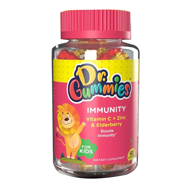 Dr. Gummies Immunity Booster Gummies With Vitamin C + Zinc & Elderberry For Kids, Pack of 60's Dr. Gummies