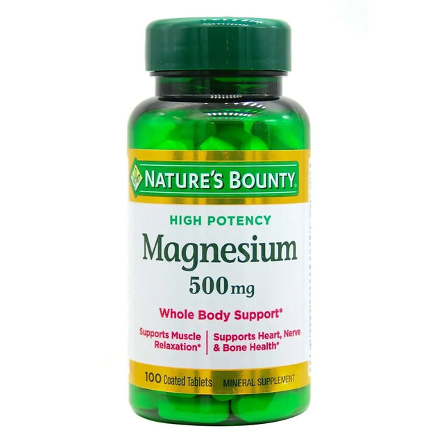 Nature's Bounty High Potency Magnesium 500 mg Tablets 100's Nature's Bounty