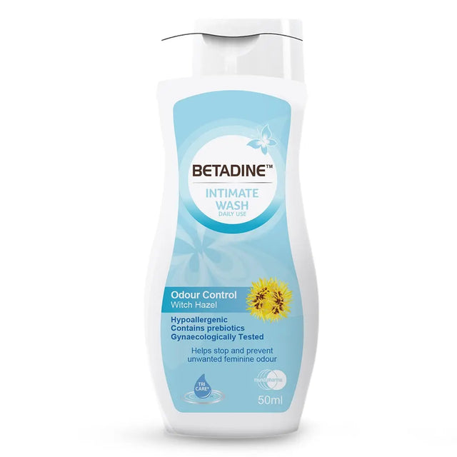Betadine Daily Use Feminine Intimate Wash, Odour Control Witch Hazel 50ml Betadine
