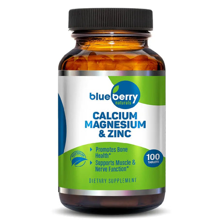 Blueberry Naturals Calcium Magnesium & Zinc Tablet 100's Blueberry Naturals