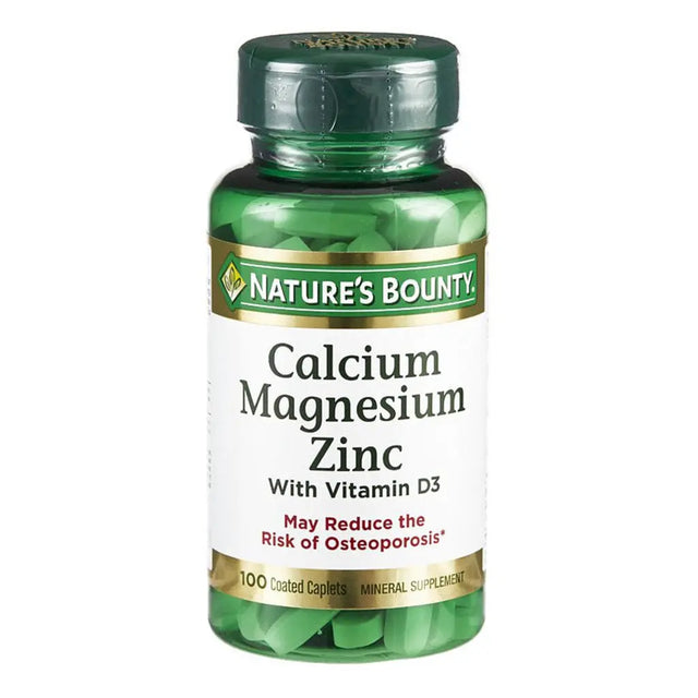 Nature's Bounty Calcium Magnesium Zinc with Vitamin D3 Caplets 100's Nature's Bounty