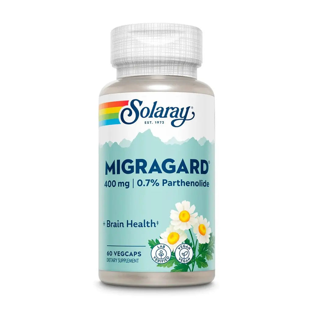 Solaray Migragard 400mg Vegetarian Capsules For Brain Health, Pack of 60's Solaray