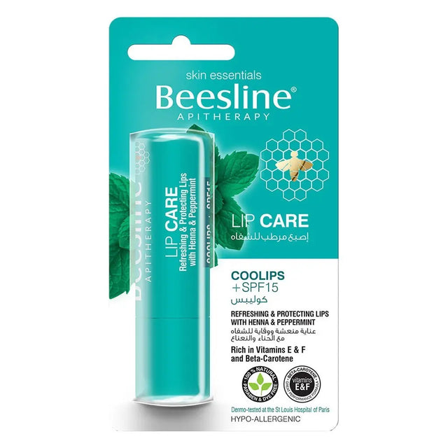 Beesline® Apitherapy Lip Care Stick Cool Lips SPF 15 With Vitamin E & F 4 g Beesline