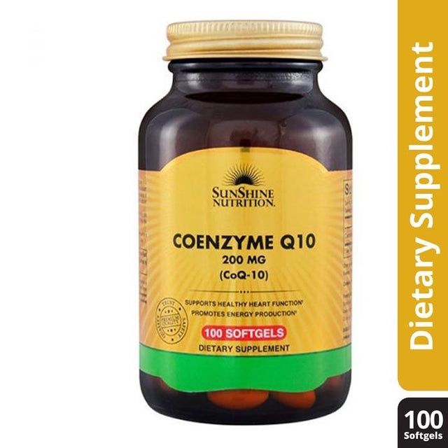 Sunshine Nutrition CoQ10 200mg 100 Softgels Sunshine Nutrition